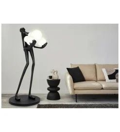 Lampa podłogowa HUMAN 180 cm czarna