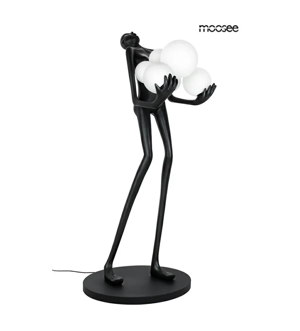 Lampa podłogowa HUMAN 180 cm czarna