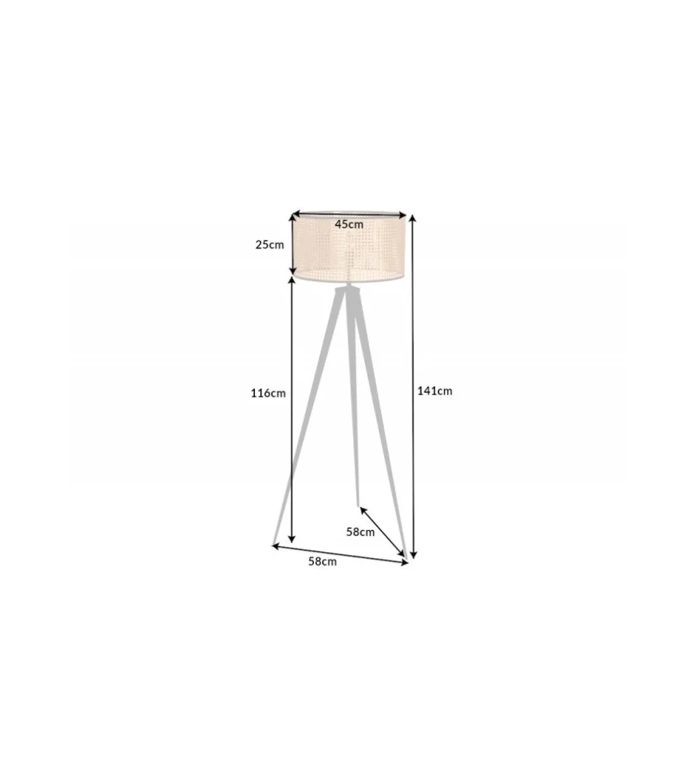 Lampa podłogowa JAWA Viviena 140 cm naturalna