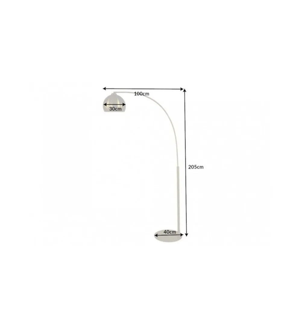 Lampa podłogowa JULIETTA 205 cm złota