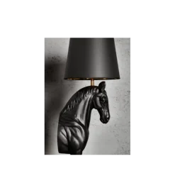 Lampa podłogowa Koń Horse Black Beauty czarna