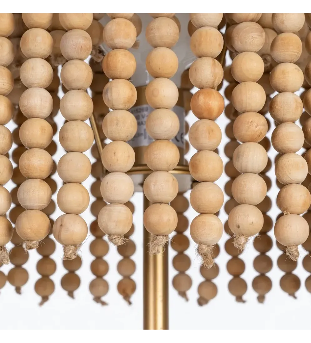Lampa podłogowa KORGAL 152 cm naturalna złota