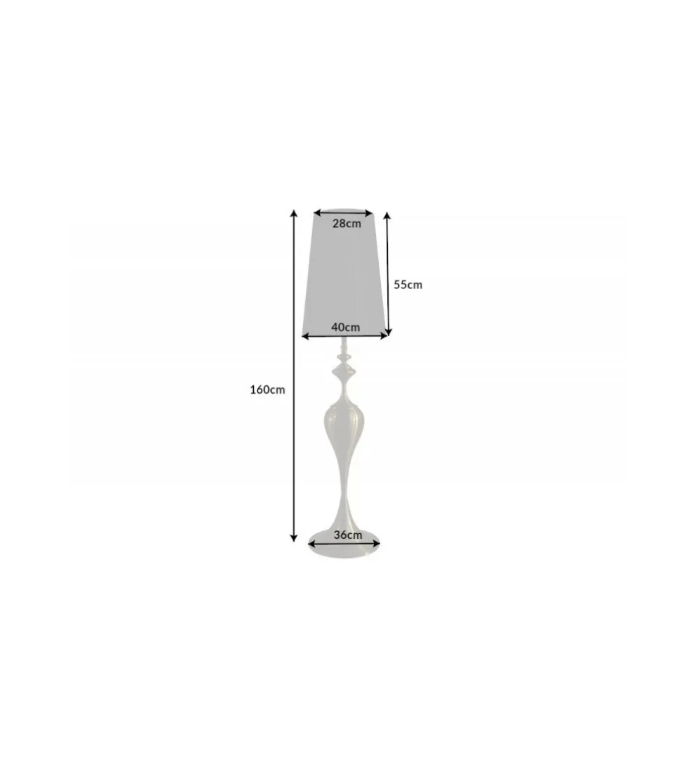 Lampa podłogowa Lucie 160 cm czarno złota