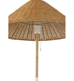 Lampa podłogowa MERTAN 154 cm rattan biała