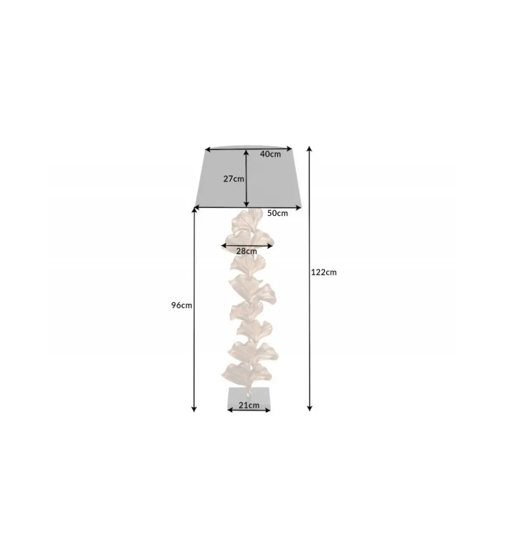 Lampa podłogowa Morella 122 cm srebrna