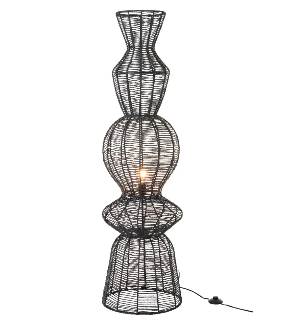 Lampa podłogowa ROPEAN 135 cm czarna