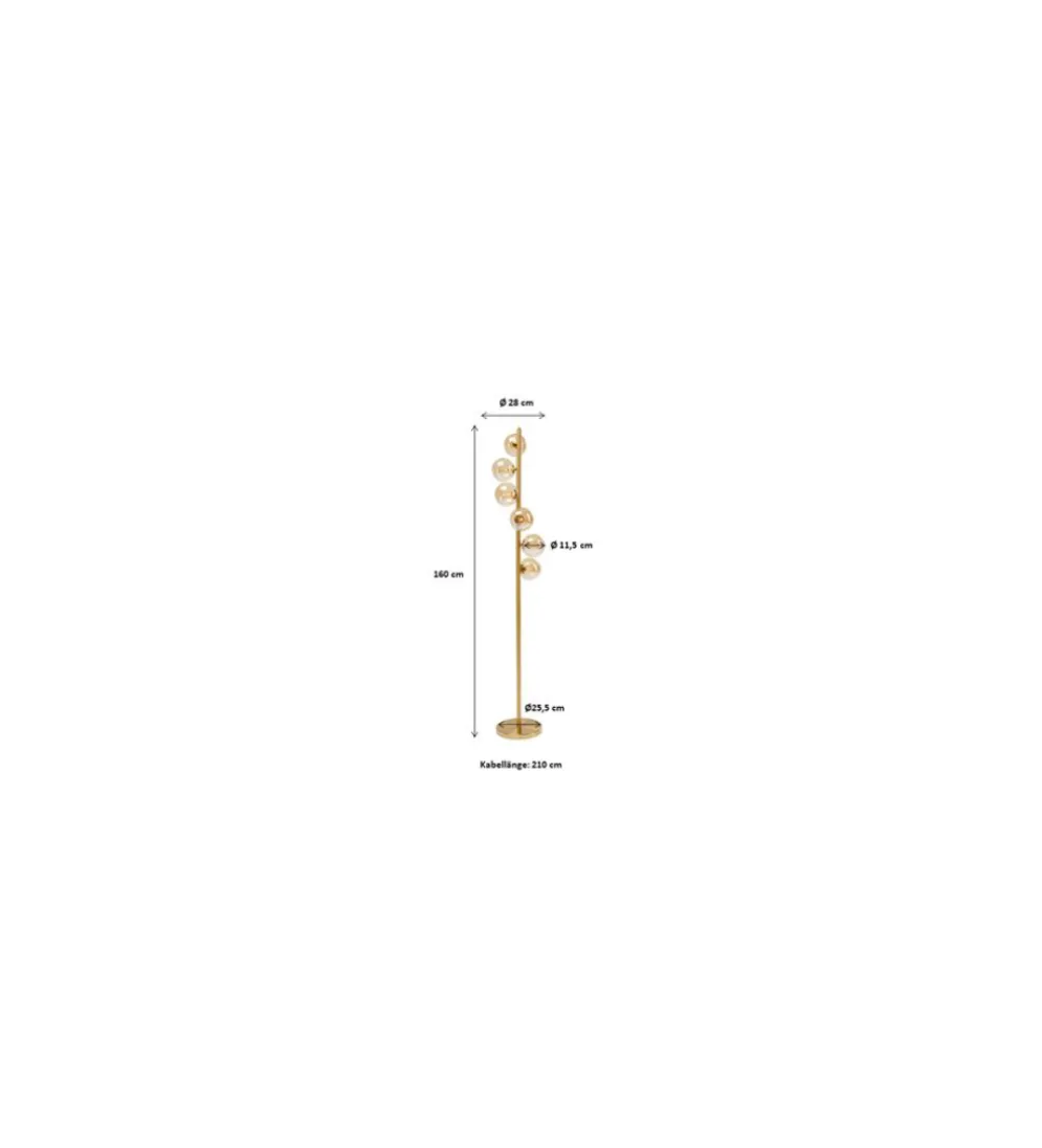 Lampa podłogowa SCALA BALLS 160 cm złota
