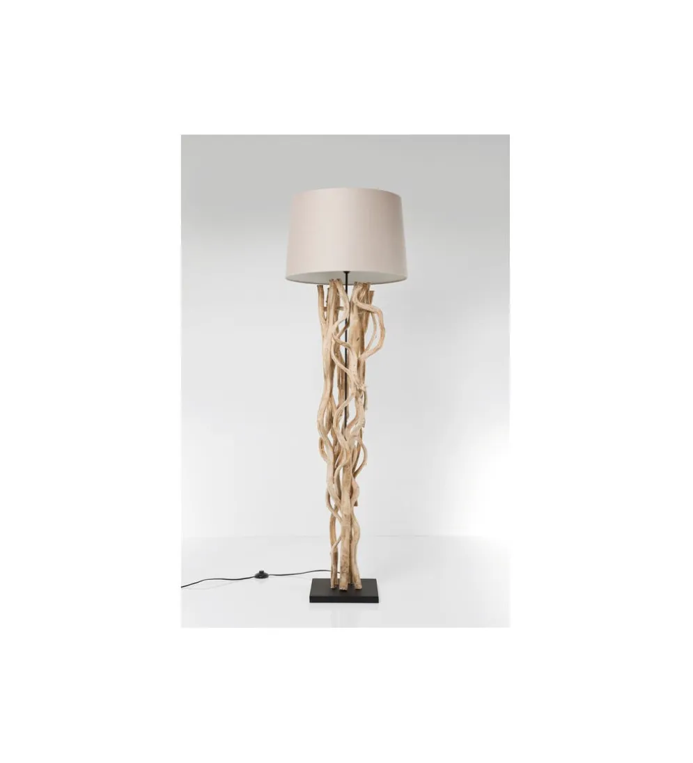 Lampa podłogowa SCULTRA drewno akacja