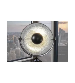 Lampa podłogowa Studio 146 cm czarno srebrna
