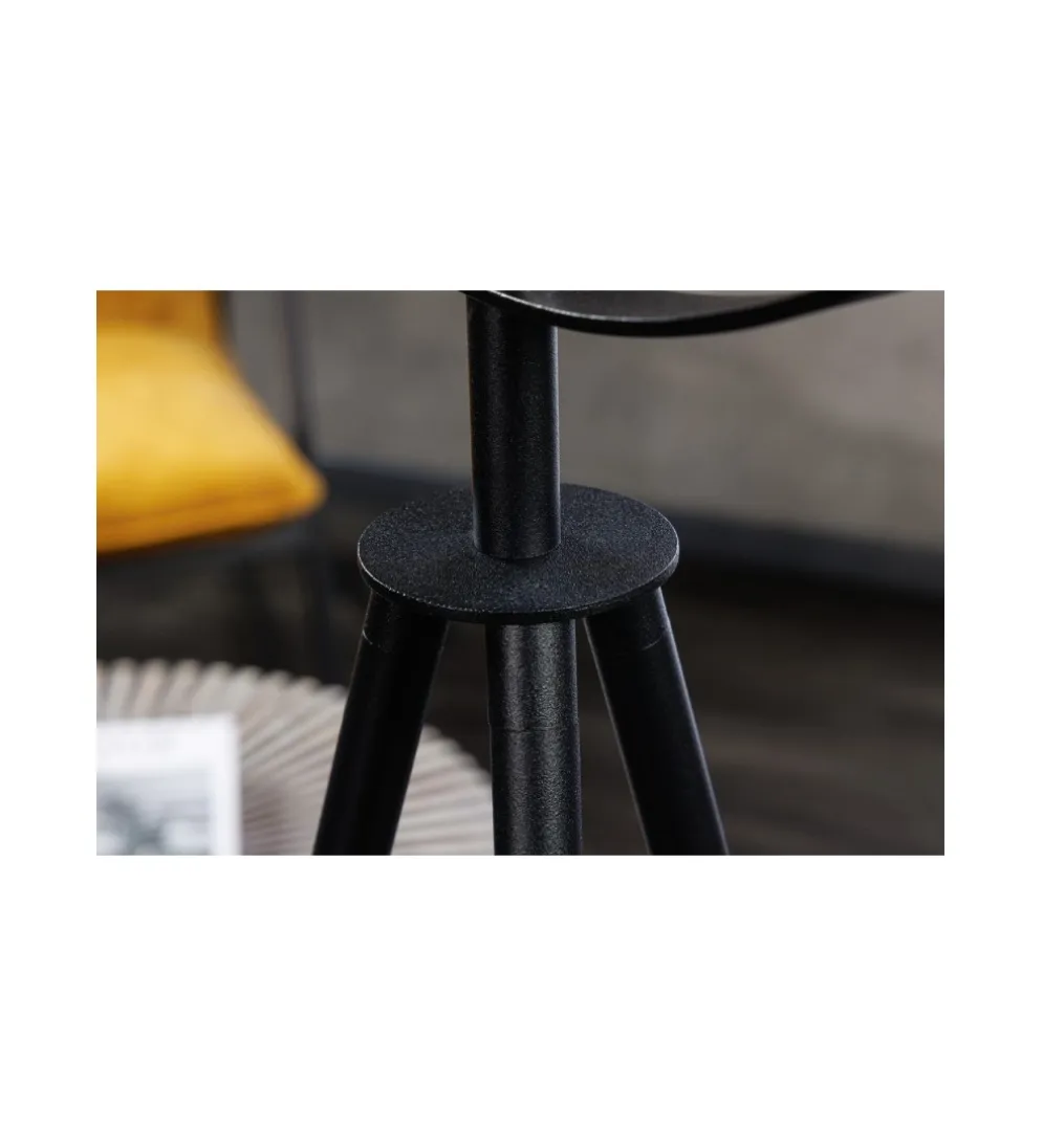 Lampa podłogowa Studio 146 cm czarno srebrna