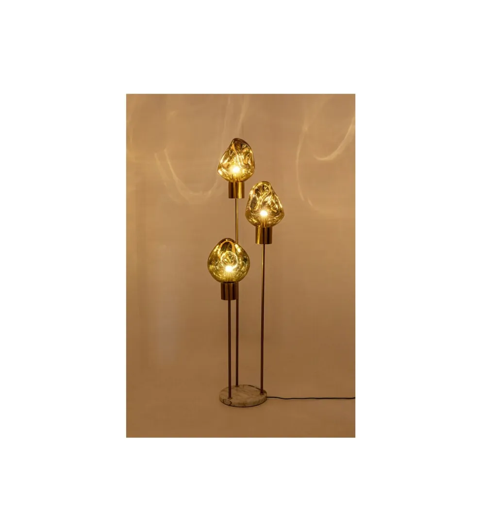 Lampa podłogowa SUPERNOVA AMBER 160 cm złota