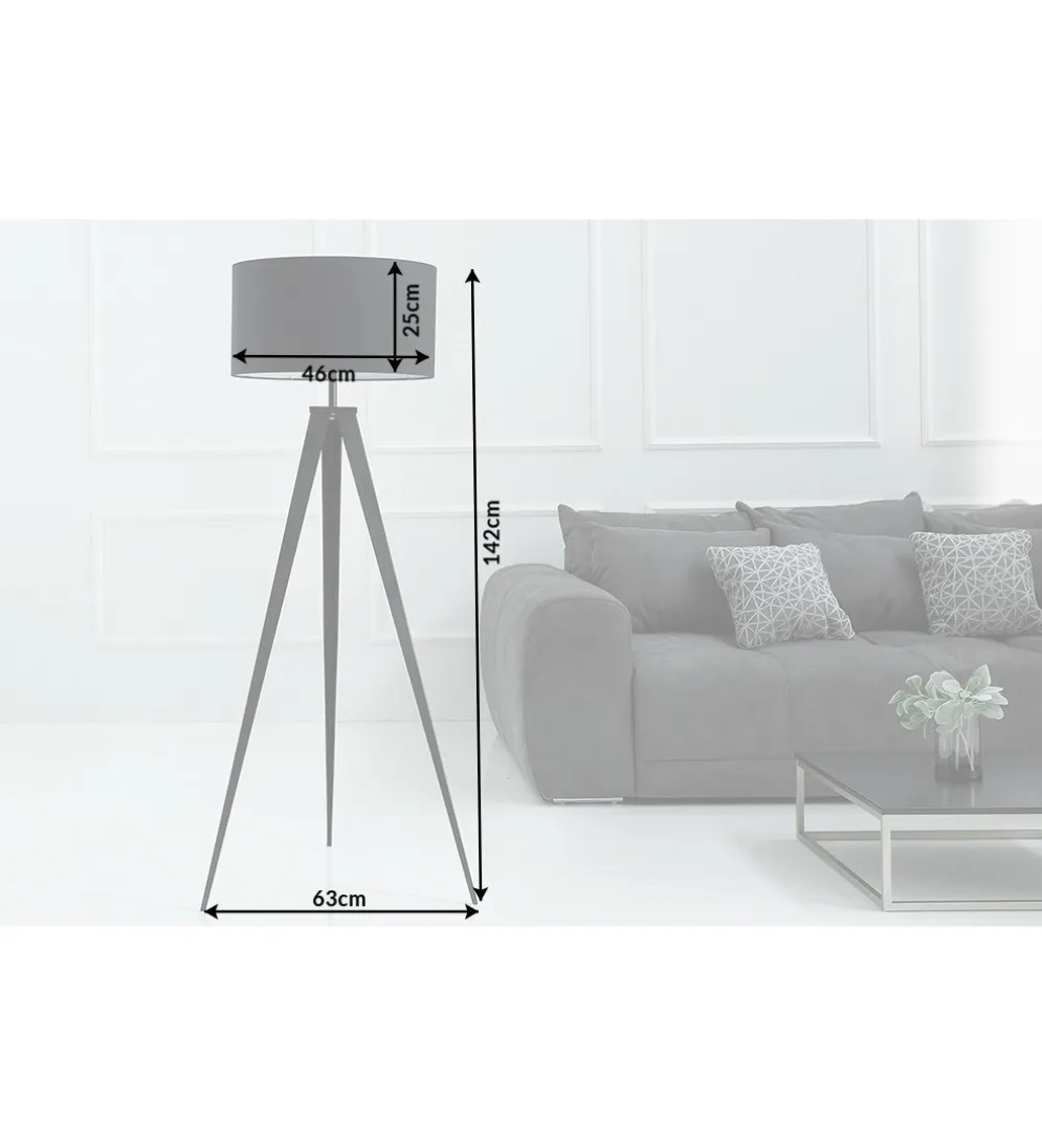 Lampa podłogowa Tripod czarna