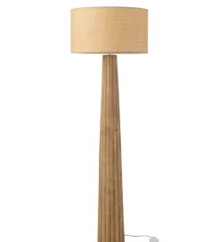 Lampa podłogowa UMBRELLA 157 cm drewno ailantus naturalna