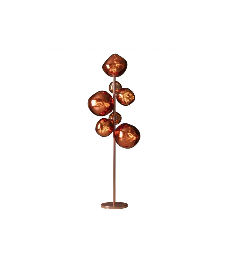 Lampa stojąca LIQUID DIAMOND 170 cm stalowa miedź