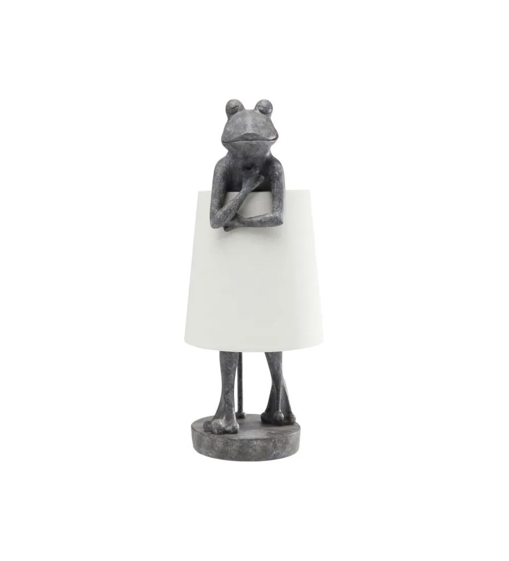 Lampa stołowa Animal Frog 58 cm szaro biała