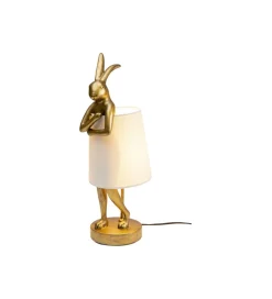 Lampa stołowa Animal Rabbit 50 cm złoto biała