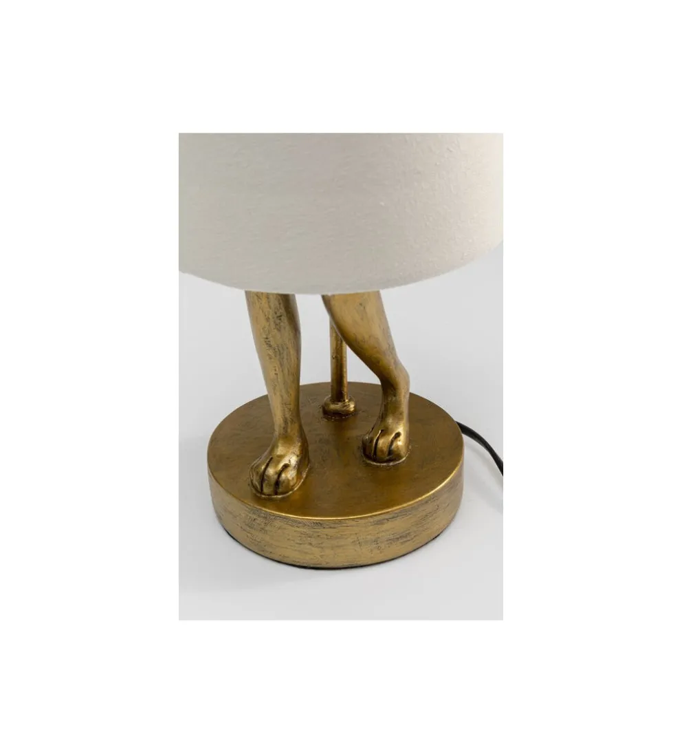 Lampa stołowa Animal Rabbit 50 cm złoto biała