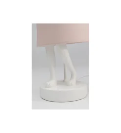 Lampa stołowa Animal Rabbit 50 cm biało różowa