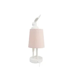 Lampa stołowa Animal Rabbit 50 cm biało różowa