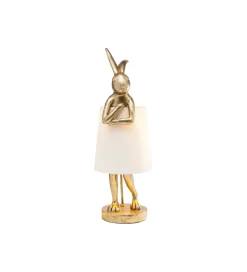 Lampa stołowa Animal Rabbit 68 cm złoto biała