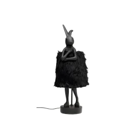 Lampa stołowa ANIMAL RABBIT FUR 68 cm czarna