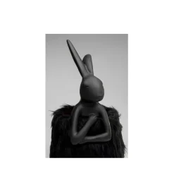 Lampa stołowa ANIMAL RABBIT FUR 68 cm czarna