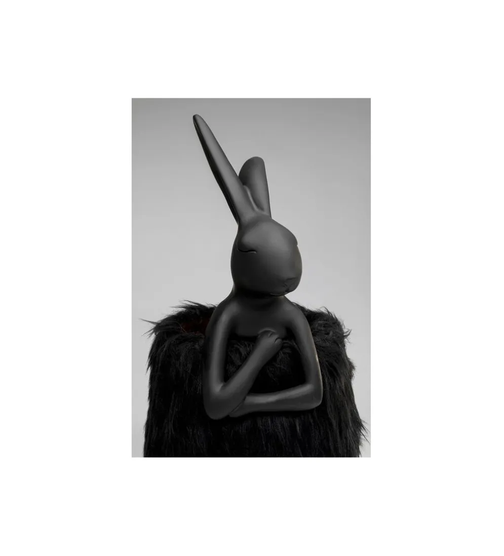 Lampa stołowa ANIMAL RABBIT FUR 68 cm czarna