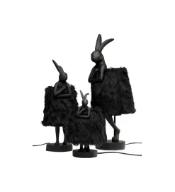 Lampa stołowa ANIMAL RABBIT FUR 68 cm czarna