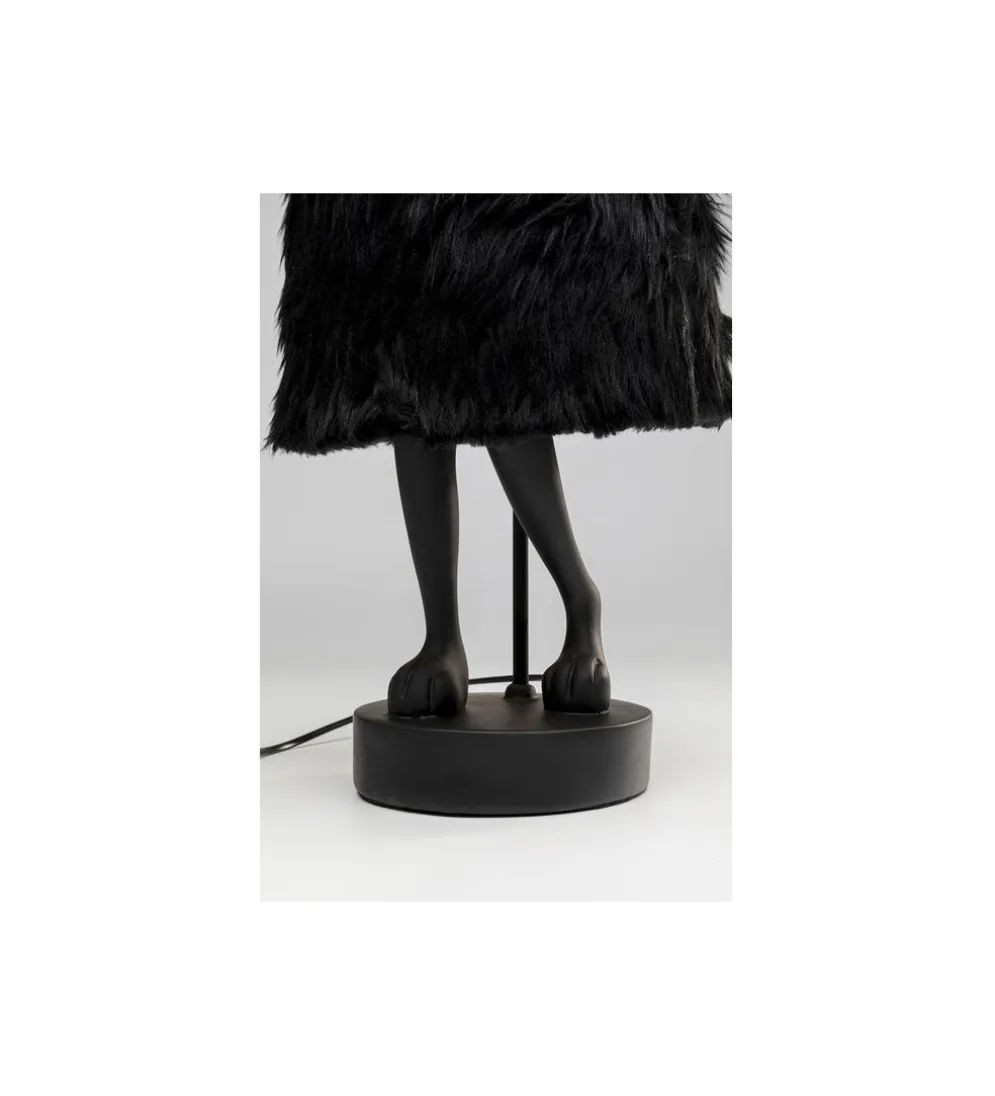 Lampa stołowa ANIMAL RABBIT FUR 68 cm czarna