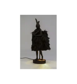 Lampa stołowa ANIMAL RABBIT FUR 50 cm czarno złota
