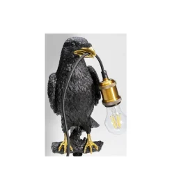 Lampa stołowa ANIMAL SITTING CROW 61 cm czarna