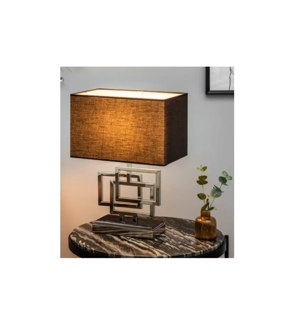 Lampa stołowa ARIZONA 56 cm srebrna