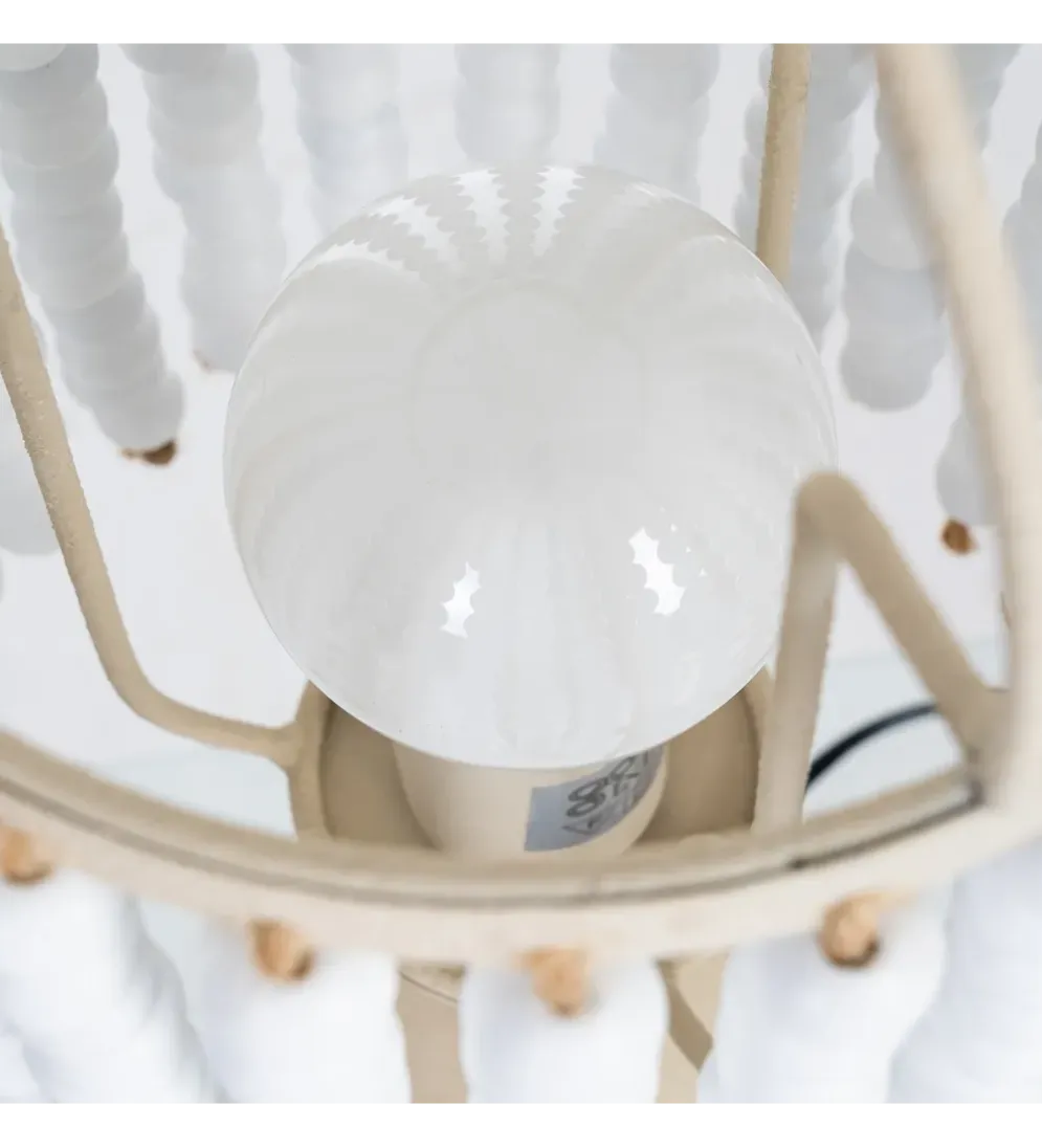 Lampa stołowa BETTERY 61 cm biała