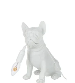 Lampa stołowa Bulldog biała