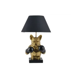 Lampa stołowa BULLDOG 55 cm złota czarna