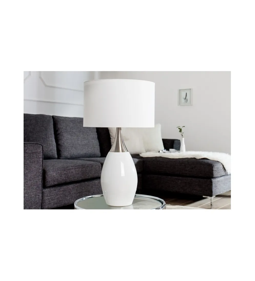 Lampa stołowa Carla 60 cm biała