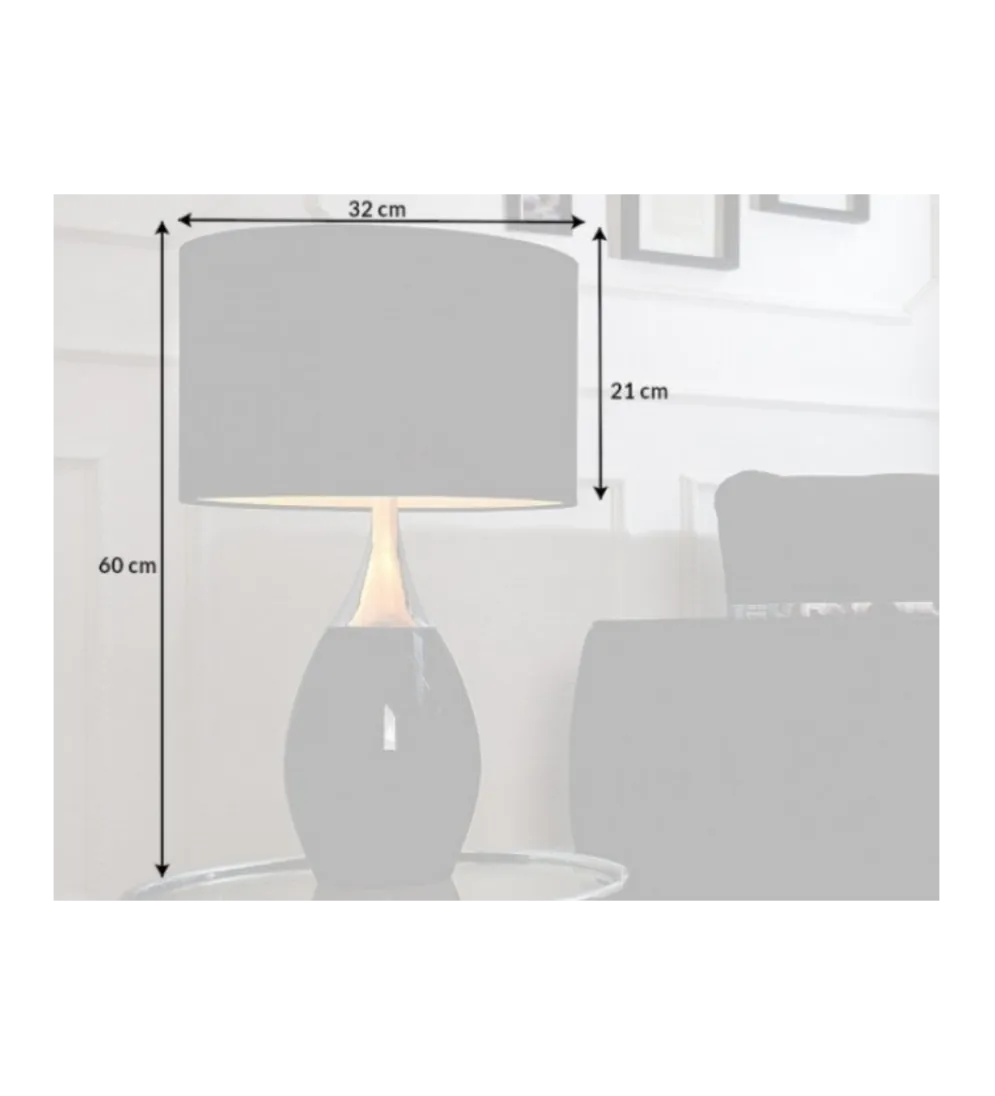 Lampa stołowa Carla 60 cm czarna