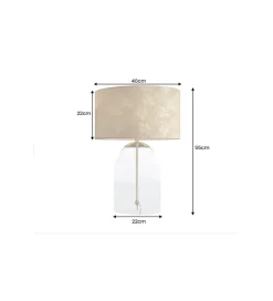 Lampa stołowa CLASSICO 55 cm szkło złoty