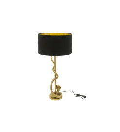 Lampa stołowa COBRA 110 cm czarna złota