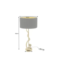 Lampa stołowa COBRA 110 cm czarna złota