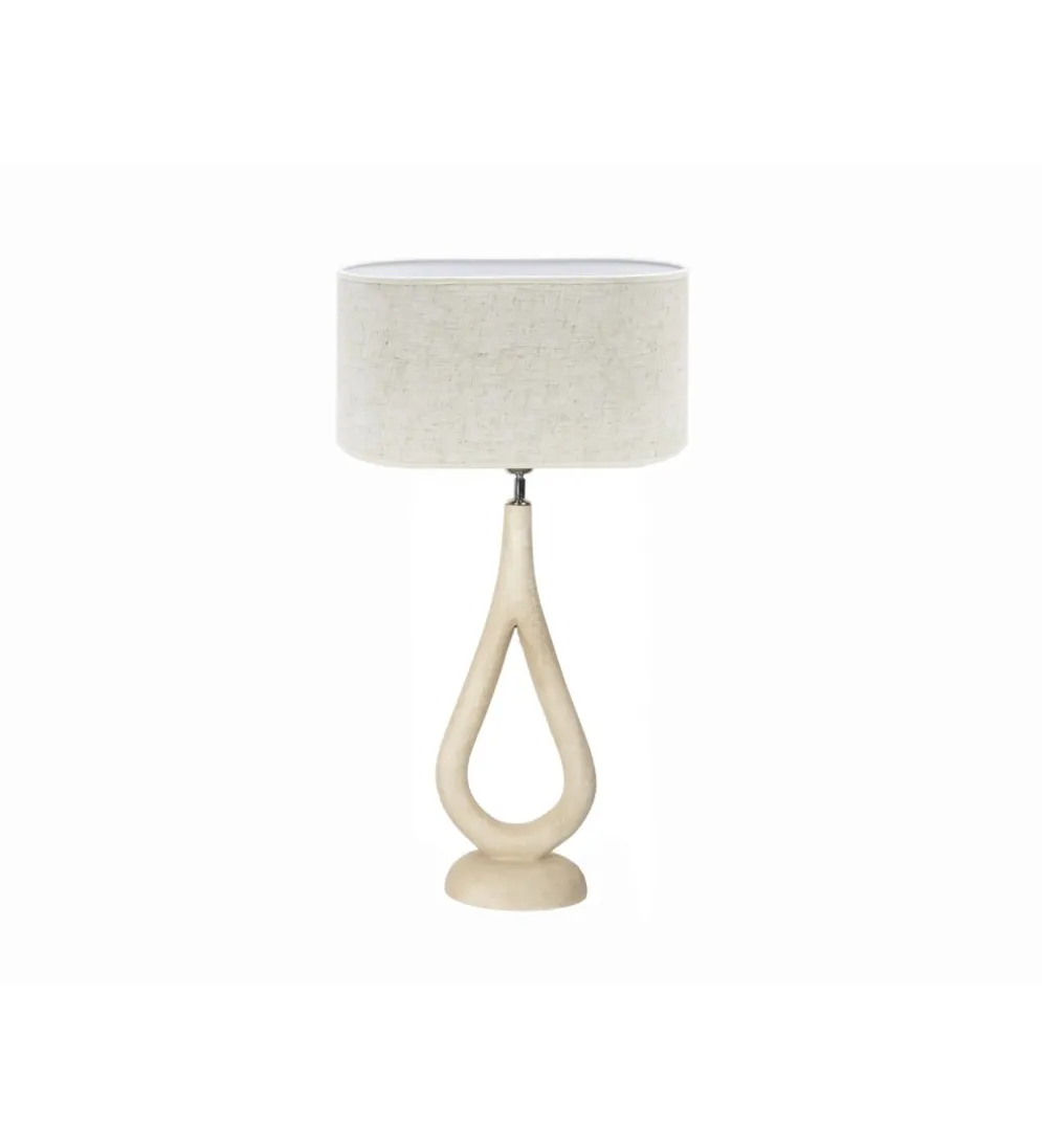 Lampa stołowa CRONOS 40 cm drewno mango