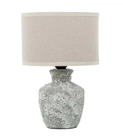 Lampa stołowa DADET 28 cm ceramika antyczna biała