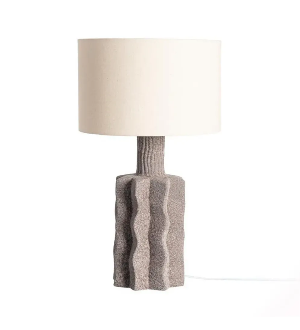 Lampa stołowa DANIKO 56 cm szaro biała