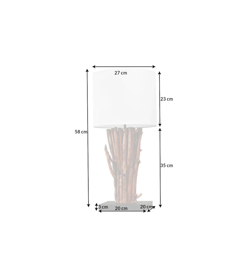 Lampa stołowa EUPHORIA 60 cm naturalna