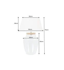 Lampa stołowa GLASI 50 cm transparentna