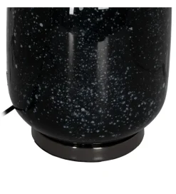 Lampa stołowa HEMLA 64 cm szklana czarno szara