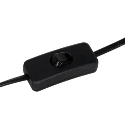 Lampa stołowa HEMLA 64 cm szklana czarno szara