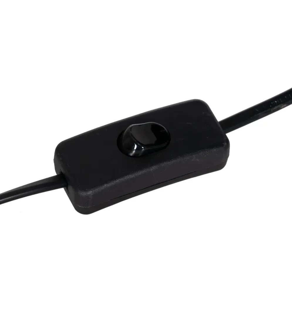 Lampa stołowa HEMLA 64 cm szklana czarno szara