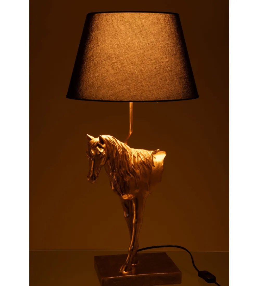 Lampa stołowa HORSE 70 cm złota