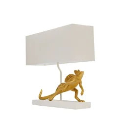 Lampa stołowa IGUANA 42 cm złota